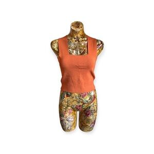 House of Harlow orange crop top sleeveless small